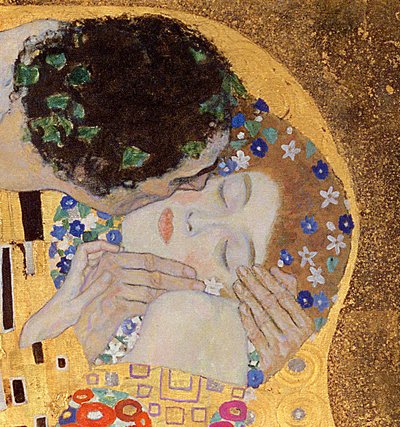 キス、1907-08（601の詳細） 作： Gustav Klimt